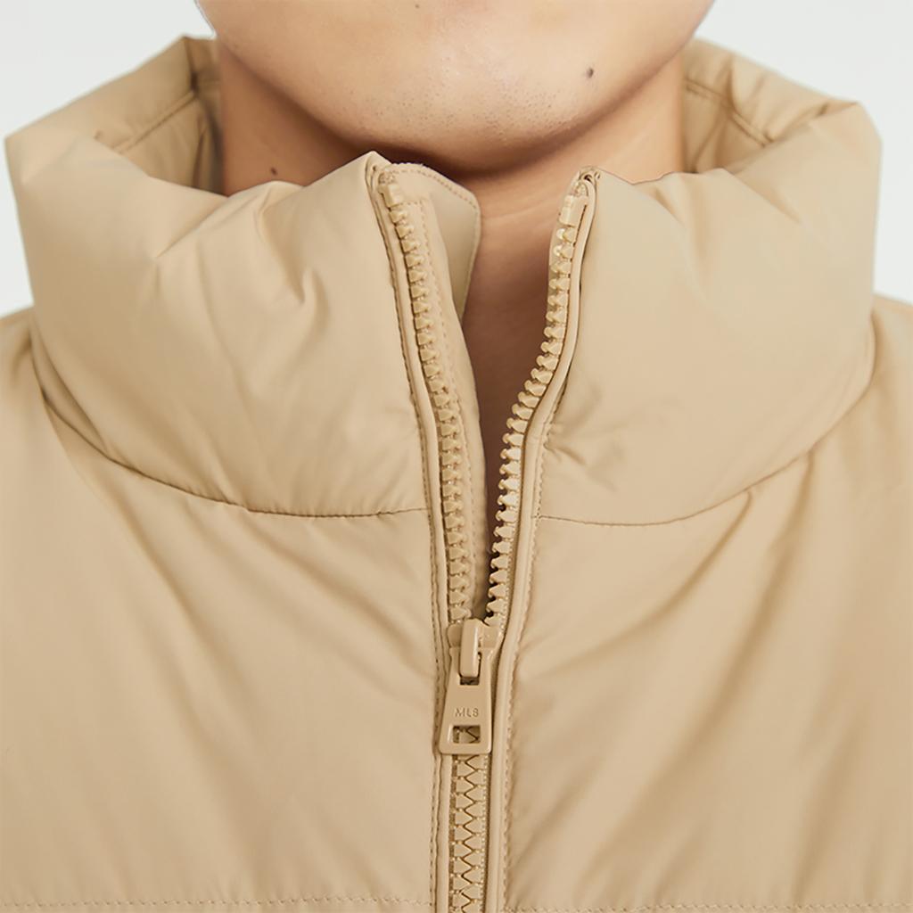 New MLB Down Jacket Unisex Linen Beige Yellow 3ADJB0336-43BGM