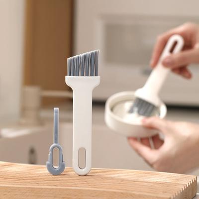 2-In-1 Cup Lid Gap Cleaning Brush with Slanted Bristles Water Bottle Cover Cleaner Brush Seal Remover Multifunctional Cup Lid Crevice Cleaning Tools