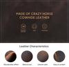 Set of 4 Handmade Vintage Crazy Horse Leather Eyeglass Cases with Magnetic Snap Closure