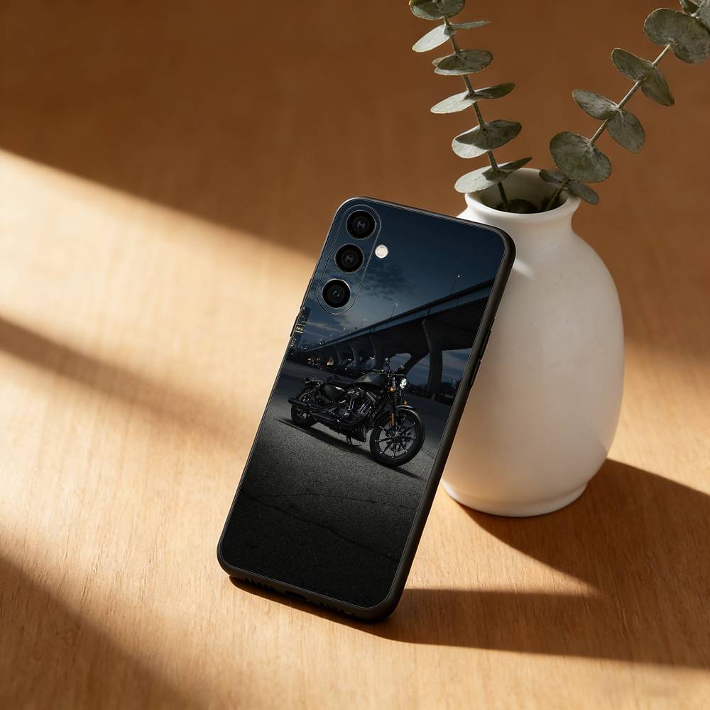 Iron 883 Motorrad Handyhülle für Samsung Galaxy A20, 21s, 22, 31, 32, 52, 53, 72, 73, 80, 91 Weiche Schwarze Hülle