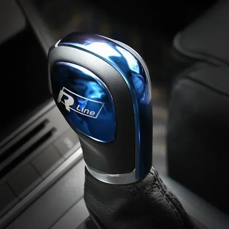lmn1 Volkswagen Shift Lever Emblem Car Gear Stick Stickers For VW Golf Polo GTI Scirocco ID.3 Passat Tiguan CC Jetta Touareg Touran