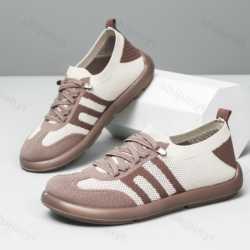 Shoes for Women 2025 Spring Autumn New Fly Weave Comfortable Shallow Casual Shoes Breathable Mesh Hollow Flat Loafers