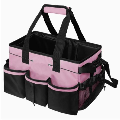 

1pcs Multipurpose Cleaning Tool Organizer Bag Portable Crossbody Design Durable Oxford Fabric Storage Pouch for Home Car Travel 45x26x23cm розовый