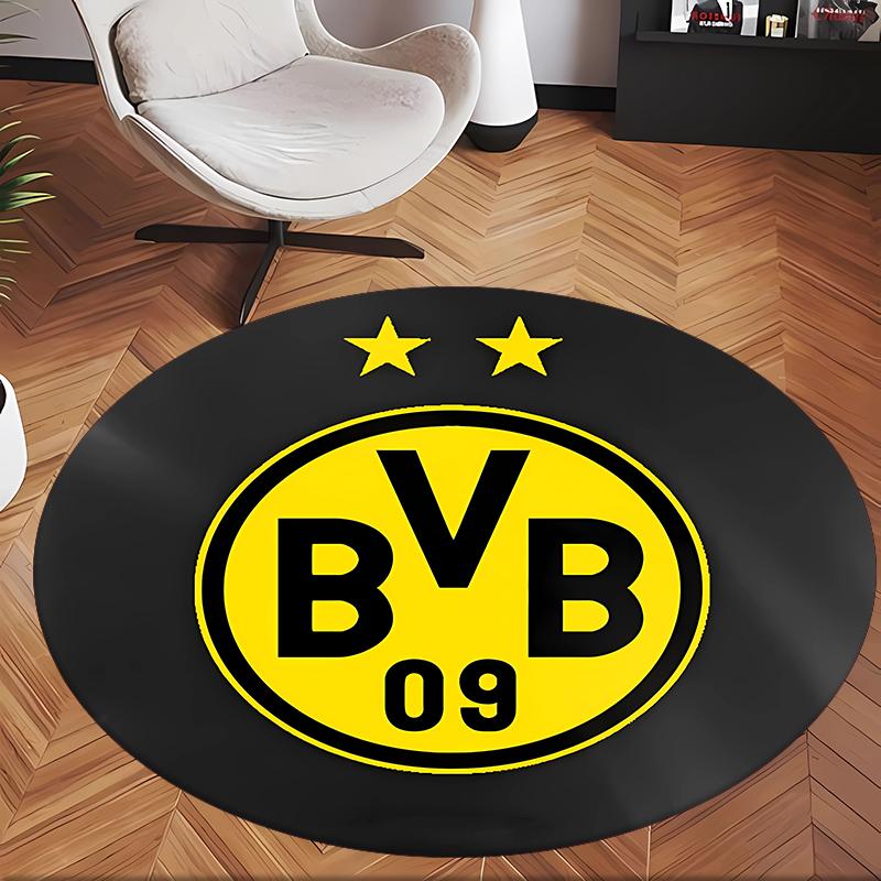 Bvb (1) Round Office Rug Decorative Floor Rug for Office Bedroom Living Room and Home Space