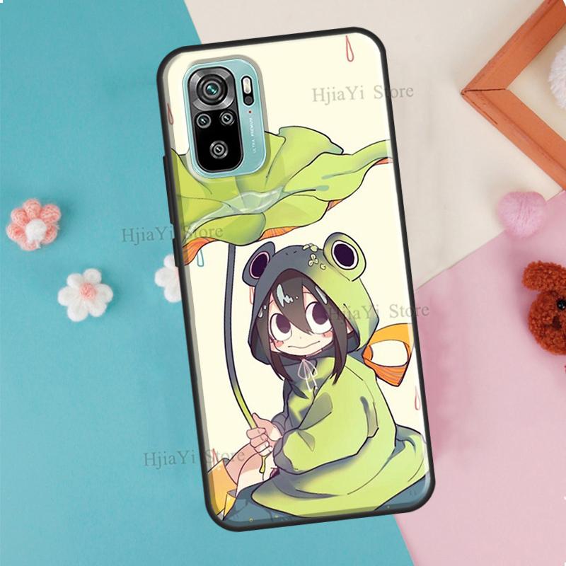 

Чехол Asui Tsuyu Boku no My Hero Academia для Xiaomi Redmi Note 10 9 8 Pro 9S 8T, мягкий чехол для Redmi 9 9A 9C 9T 8A K40 Funda Redmi 6
