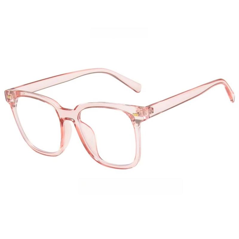 Large Frame Glasses Anti-blue Transparent Lenses Retro Classic Casual Women's Sunglasses Suitable for Daily Reading