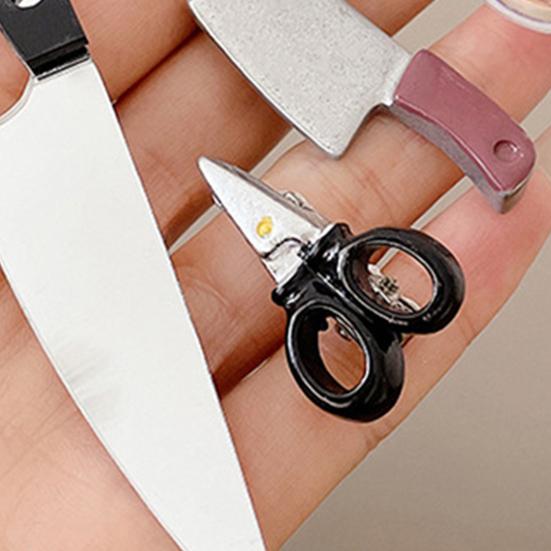 Girl Hair Pin Funny Imitation Scissor Knife Design Side Bang Hair Clip Stable Grip No Damage Small Hairpin Hair Accessory