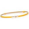 Leather Belt For Women With Round Alloy Buckle And Slim Design Perfect For Casual And Office Wear