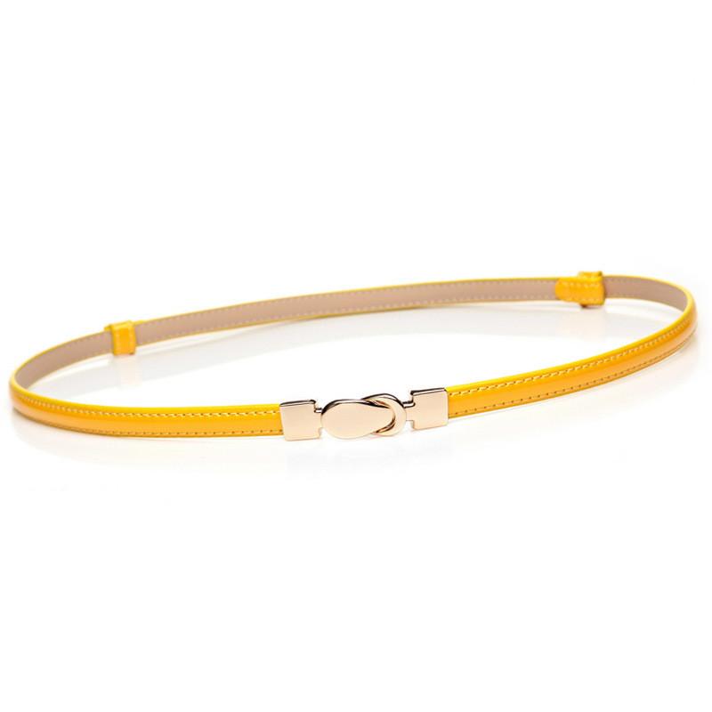 Leather Belt For Women With Round Alloy Buckle And Slim Design Perfect For Casual And Office Wear
