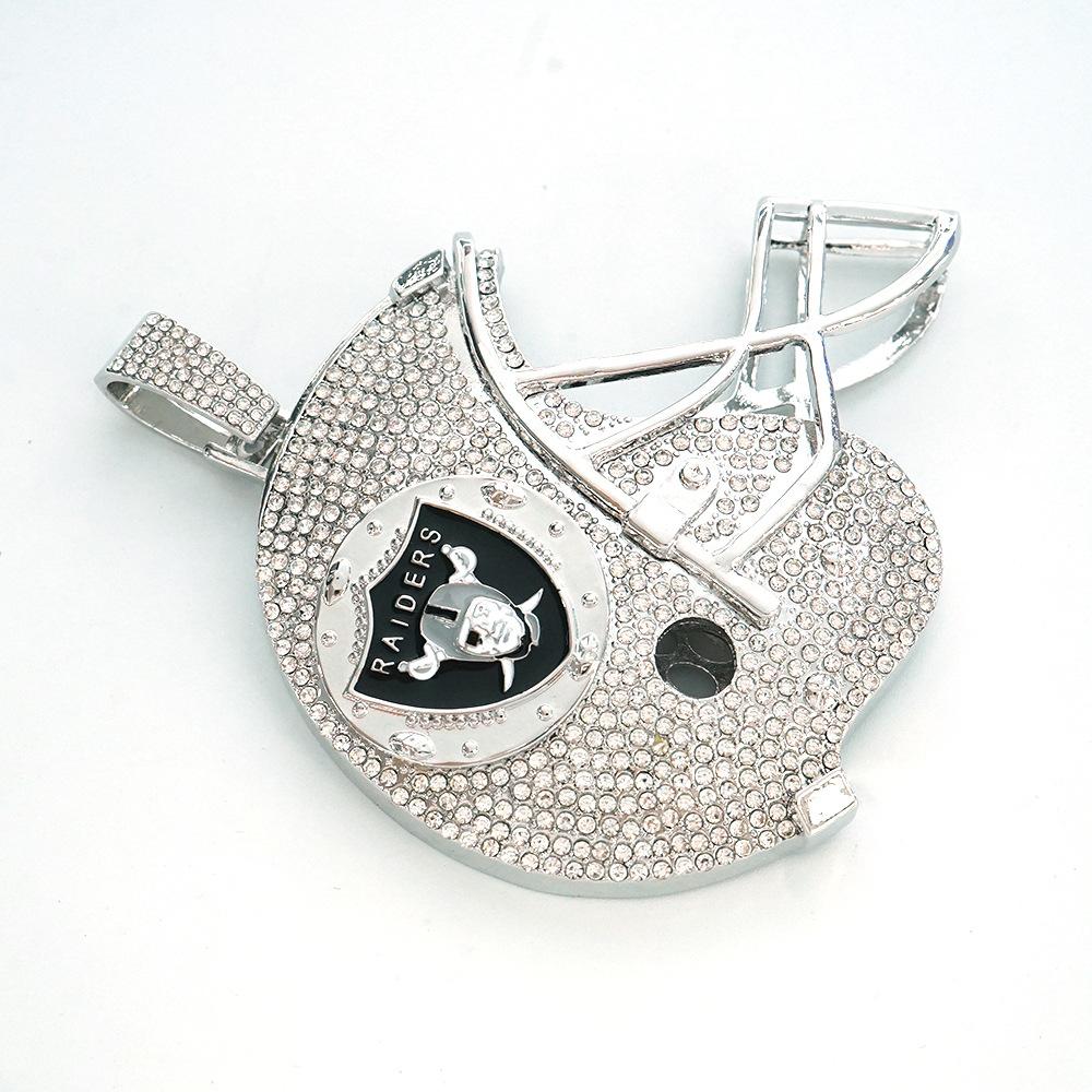 Las Vegas Raiders Football Helmet Alloy Pendant