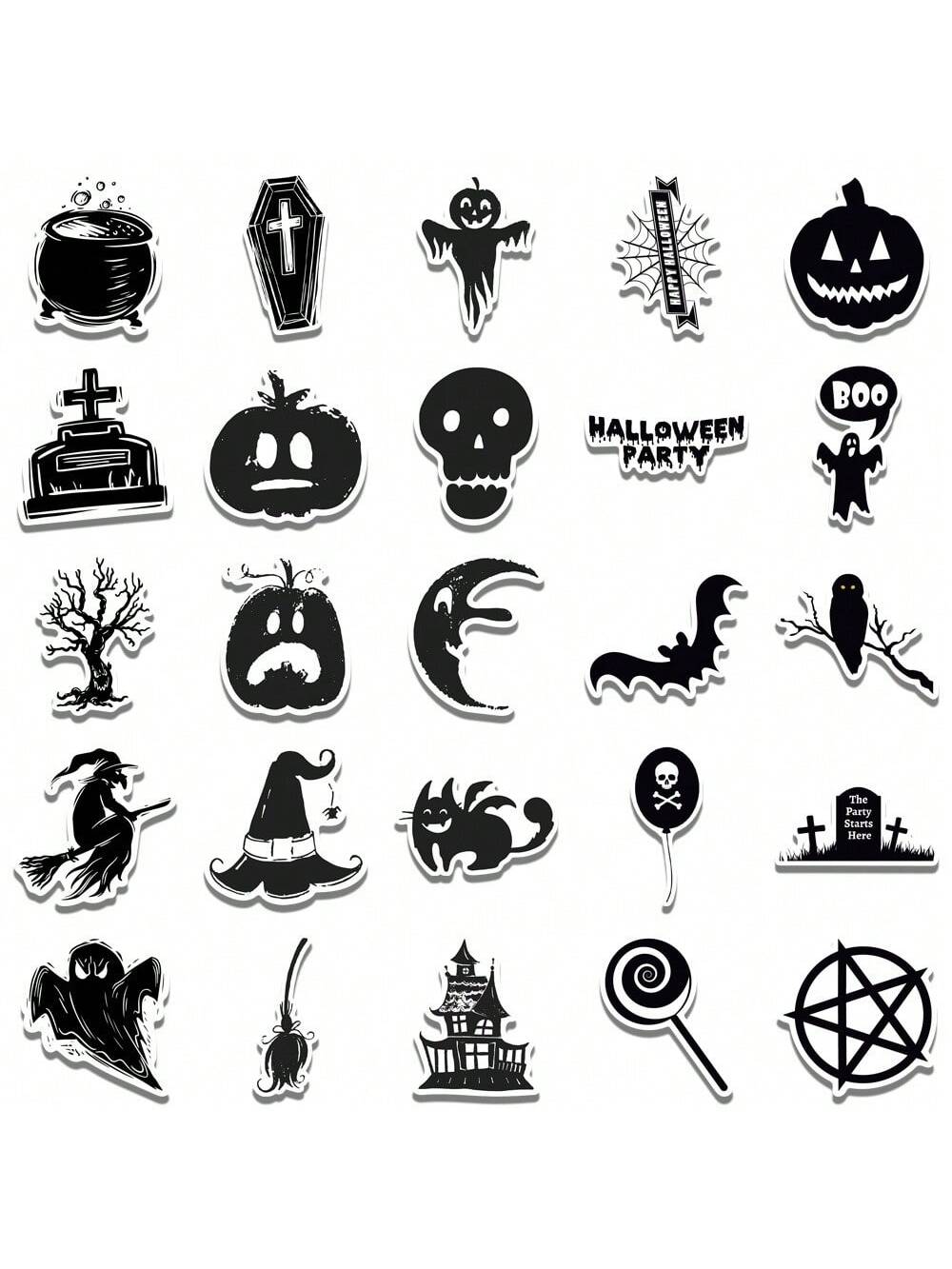 

50 шт. Хэллоуин мультяшные наклейки DIY праздничные украшения Хэллоуин украшения наклейки ужасы M