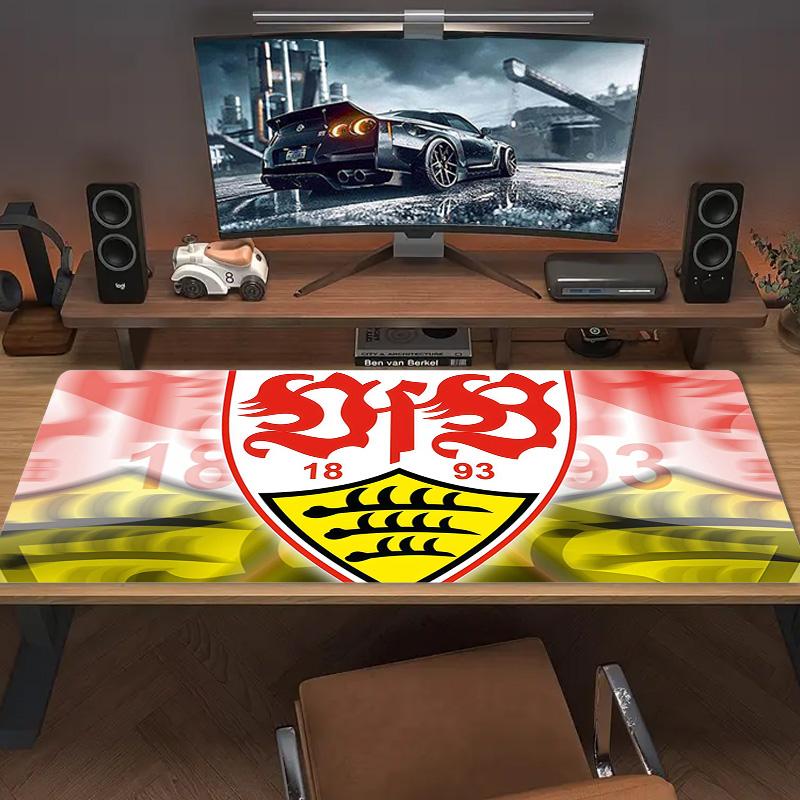 VfB Stuttgart Druck Kissen Rutschfest Laptop Tablet Großes Mauspadd XXL Matte Mini-PC Spielmatte Mit Verriegeltem Rand