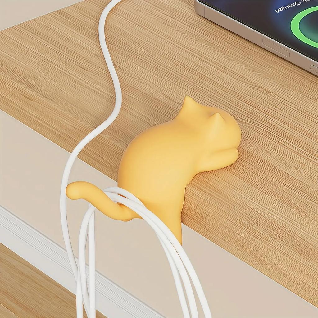1/4pcs Cute Cat Desktop Hook,No Drill Needed In INS Style-Multi-Functional Holder for Keys,Backpacks,Cables&Cups|Office Storage