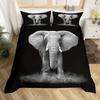 Animal Elephant Quilt Cover Three-piece 3D Digital Printing Kit Bedding