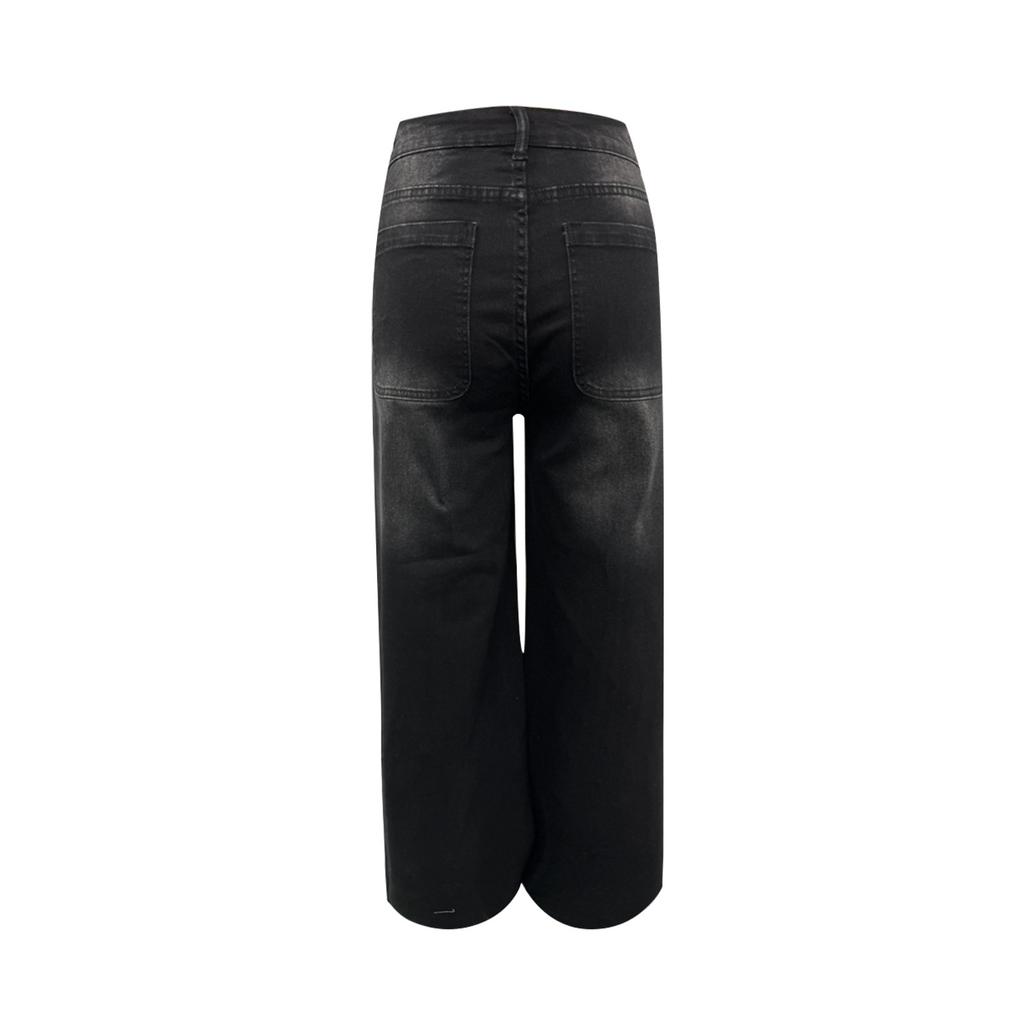 Women's Denim Classic Versatile High Waist Fashionable Trousers