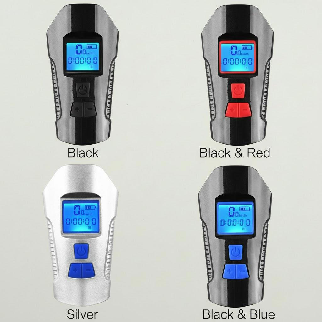 

350Lumen USB Rechargeable Bicycle Headlight Speedometer Odometer Super Bright Waterproof Multifunction Cycle Torch чорний