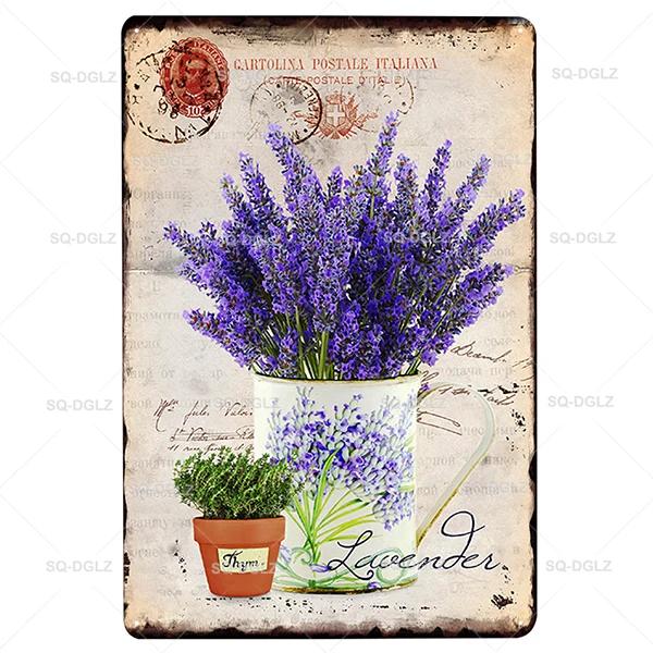 SQDGLZGarden Rules Metal Sign Vintage Metal Plaque Plates Decor For Pub Bar Home Wall Decor Tin Signs Flower Poster Gift