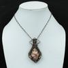 Copper Pink Opal Pendant Copper Wire Wrapped Pendant Real Gemstone Handmade Pendant Antique Copper Jewelry Engagement Gift Wire Wrap Jewelry