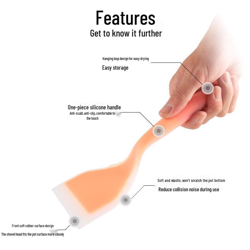 Non-stick Silicone Tamagoyaki & Pancake Spatula for Home Use