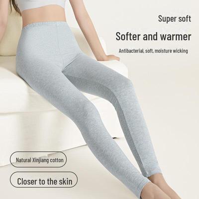 Damenhose Slim Antibakteriell 95% Baumwolle - Warme Leggings aus reiner Baumwolle für Herbst und Winter