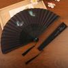 Chinese Style Bamboo Folding Fan Butterfly Pattern Hand Fan With Tassel For Wedding Dance Party Home Decor