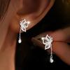 Pair of Elegant Hollow Butterfly Tassel Earrings – Hypoallergenic Silver Plated, Romantic Choice for Special Occasion & Meetings