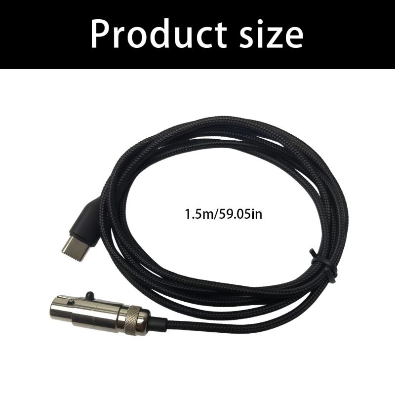 Braided Nylon USB C to 3Pin XLR Headphone Replacement Cable for Q701/K712/K702/K240/K240 II/K141/K17 With TangleFree