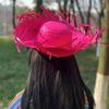 Trendy Beach Sunscreen Hat Unisex Frayed Brim Woven Straw Sun Hat Outdoor Travel Pool Party Colorful Straw Hats