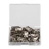 50pcs/box Hinges+200 Screws Iron Golden Black Bronze 4 Holes 18*16mm Mini Rounded Hinge DIY Box Gifts Furniture Hardware