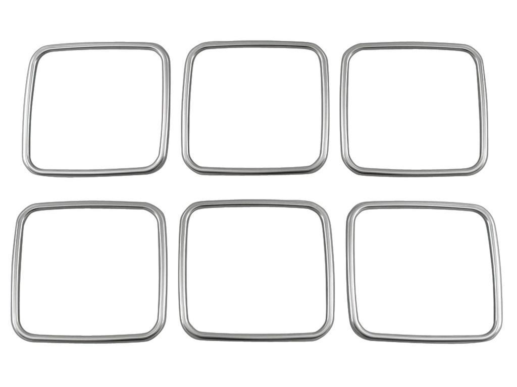 BRIGHTZ Mitsubishi Fuso Best One Fighter Ultra-Mirror Stainless Steel Plated Tail Light Rings (6 Pieces) [TRUCK-S-084-6PC] Best One Fighter