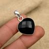 Svart Spinell Edelsten Håndlaget 925 Solid Sterling Sølv Smykkeanheng For Hende