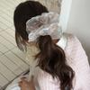 Koreanisches Süßes Flauschiges Blasen-Gaze-Blumen-Scrunchie für Damen Frischer Mori-Stil Sommer-Haarschmuck