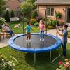 Trampoline Safety Pad Mat 12FT PVC Water Proof Trampoline Padding Spring Cover Round Frame Pad for Replacement Blue
