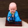 .1Pc Little Monk Buddha Figurine Solar Dancing Toys Nodding Head Dolls Bobble Head Toy Car Ornament For Desk Home Decor