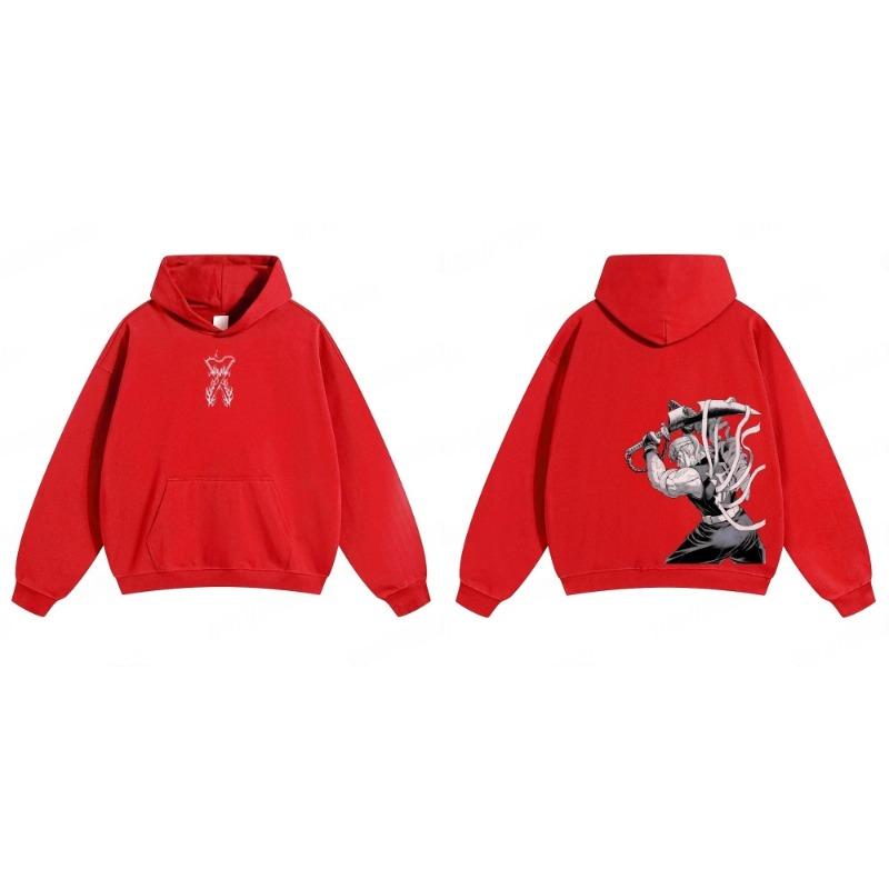 Demon Slayer: Kimetsu no Yaiba Men Hoodie Sweatshirt Tengen Uzui Anime Spring Autumn Boy Long-sleeved Parent-child Outfit