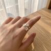 Elegant Flower Opening Rings Delicate Design Women Jewelry Ins Adjustable Rings  Jewelry