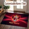 Tappeto Personalizzato Modello AC Milan Stampa Nome Testo Morbido Antiscivolo Tappeto per Pavimento per Decorazione Interna Casa
