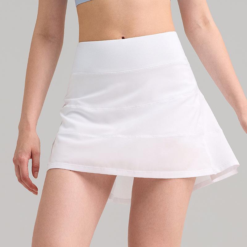 Women's High Waist Quick-Dry Pleated Sports Skirt with Built-In Shorts for Running and Tennis