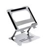 Foldable Alloy Laptop Stand with Heat Dissipation for Notebooks and Tablets - Silver, No Installation Needed.