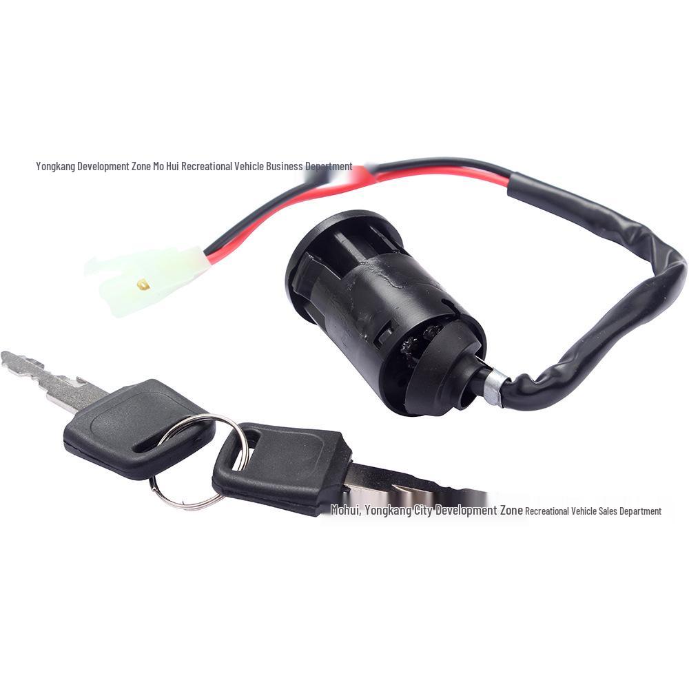 2-Wire Start Ignition Switch & Electric Door Lock Key for Off-Road ATV, Kart, Beach Car, Skateboard Accessories