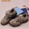 New Anta AT801 Anti Slip Wear Resistant Low Top Casual Shoes Women's Brown Blue 922518803-3