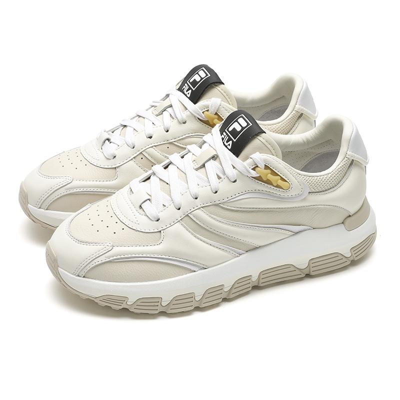 FILA Fashion Abrasion Resistant Low top Casual Shoes Women's White Gray F12W443112FMW
