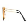 Prada Classic sunshade, anti-UV, plate and metal frame, butterfly-shaped sunglasses, women's style, gold/black