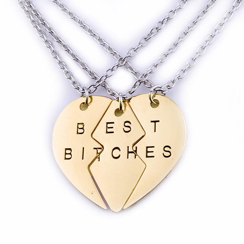 Top-Selling European & American Best Friends Necklace: Three-Petal & Two-Petal Splicing Design for Girlfriends