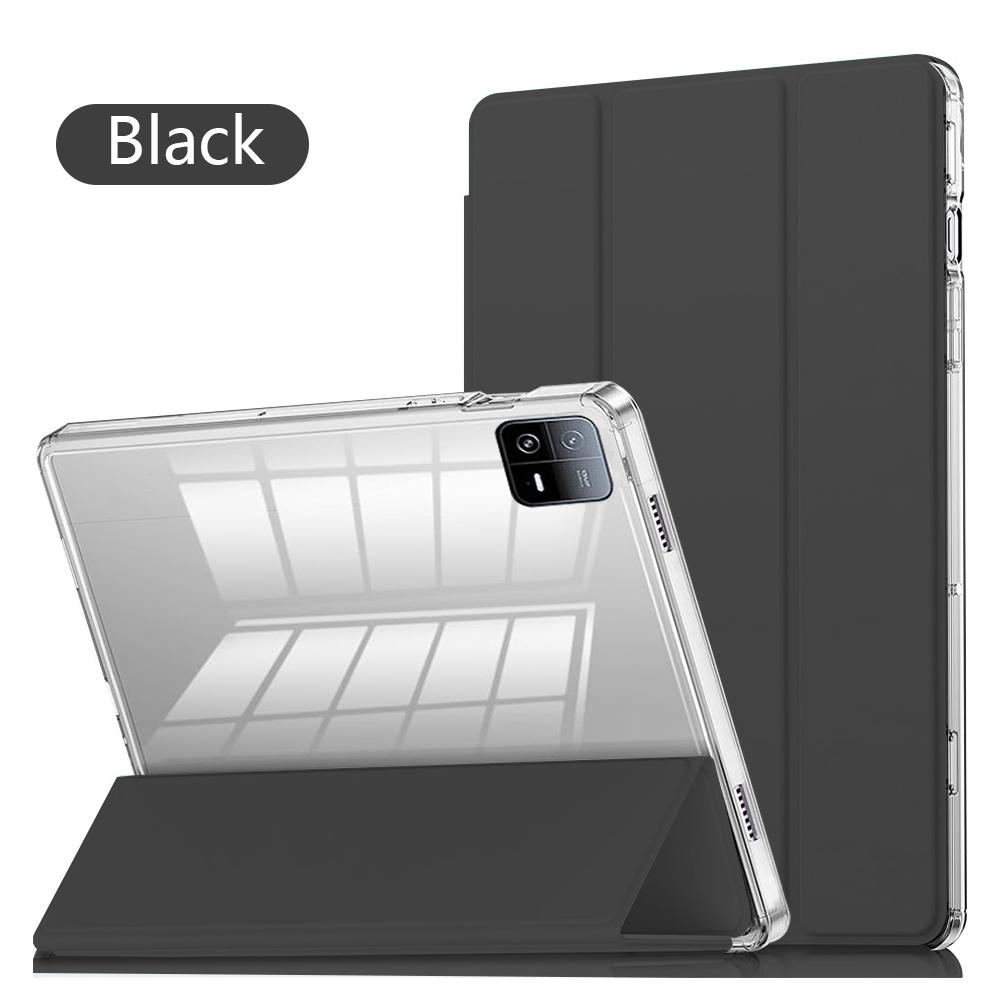 Unisex Clear Crystal Tablet Case for Xiaomi Pad 6 6Pro 5 5Pro 11 Inch with Pen Slot Transparent Back Support Auto Sleep/wake Cover