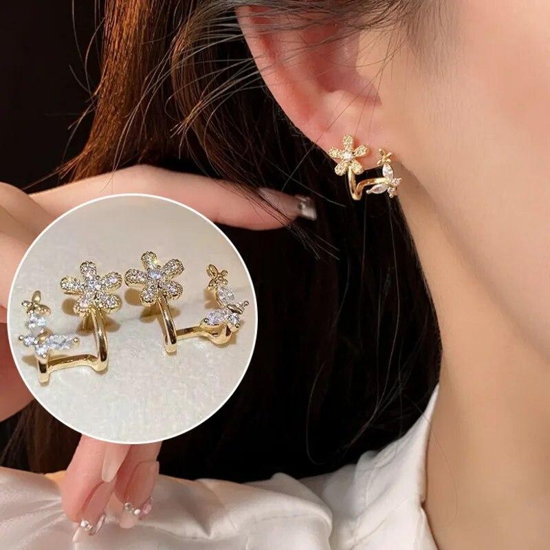 Νέα Πολυτελή Σκουλαρίκια Καρφωτά Ακανόνιστου Αστεριού με Μαργαριτάρια και Κρύσταλλα, Εξαιρετικά Σκουλαρίκια με Ζιργκόν σε Δέσιμο με Νύχια για Γυναίκες, Κοσμήματα Μόδας, Αξεσουάρ για Πάρτι