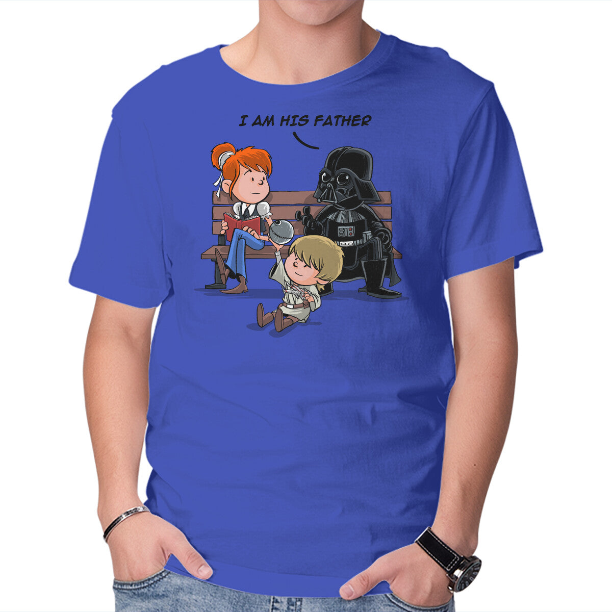 Unisex Crew Neck T-Shirt I Am His Father Graphic Short Sleeve Casual Tee XXXL