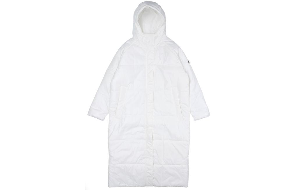 Adidas Puffer Jackets Women's White Hooded Moderate EK4814