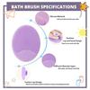 2-delat set med babykrämskrapa och badborste, Mjuk massageborste för nyföddas hår, Skonsam krämskrapa, Lila