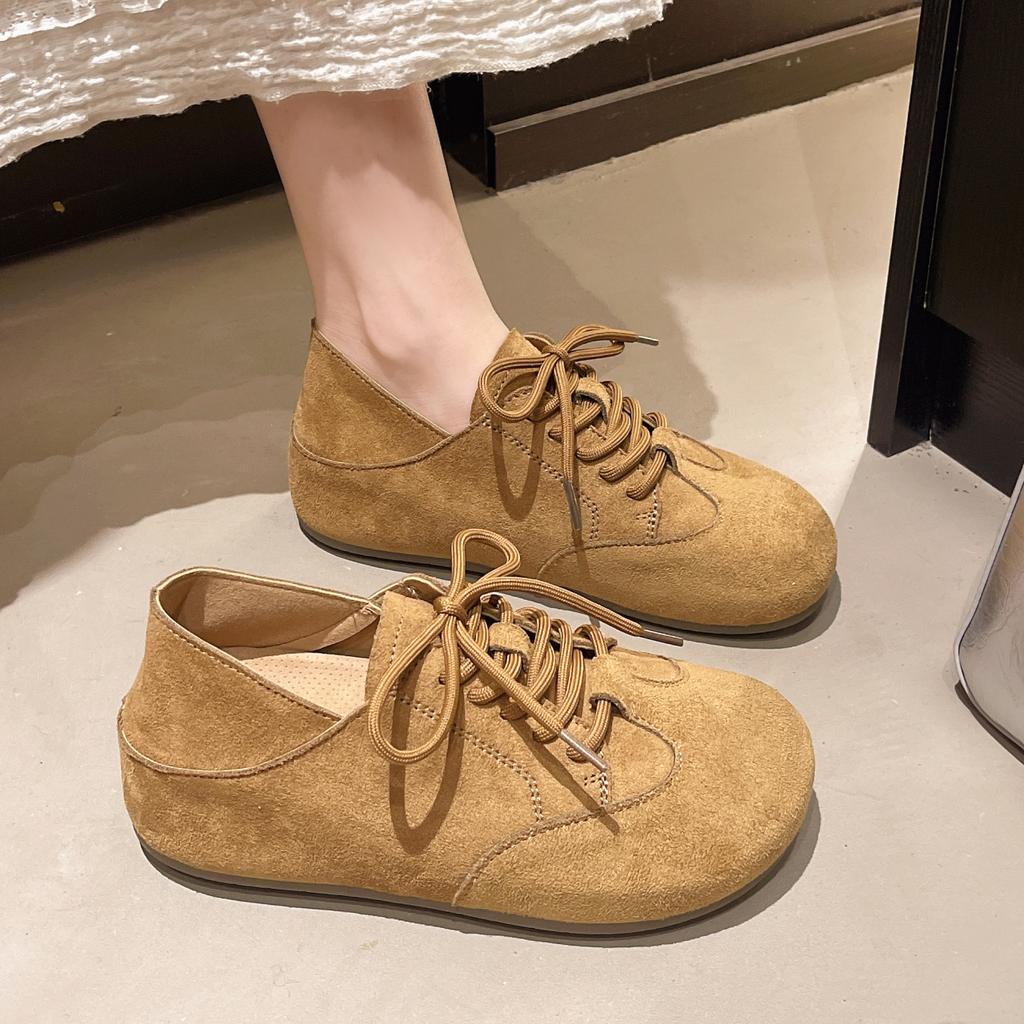 Retro Damen Sommer neue vielseitige lässige flache weichsohlige bequeme Doudou Einzel-Schuhe